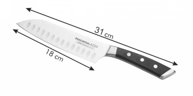 Nôž japonský AZZA SANTOKU 18cm
