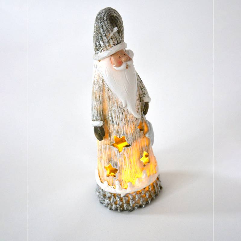 Postavička Santa, snehuliak LED 9,5x7,5x22,5 cm mix