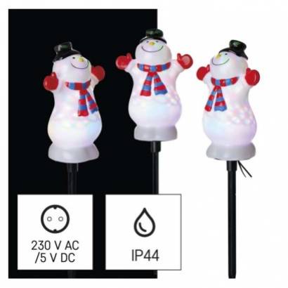 Snehuliak vianočný 3ks 9 LED - DCTW02