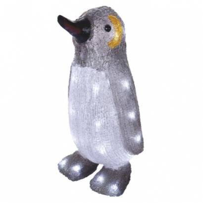 Vianočný tučniak 30Led 35cm plast