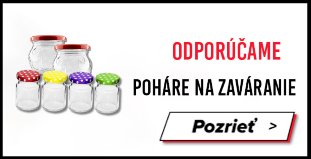 baner s pohármi na zaváranie