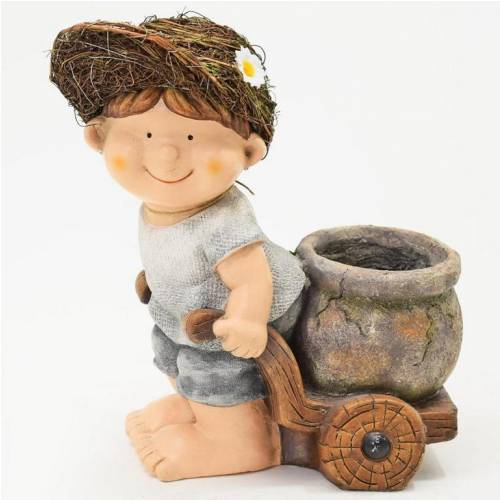záhradné dekorácie - postavička, chlapček, kvetináč - obal