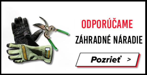 banner s ponukou záhradných nožníc a rukavíc