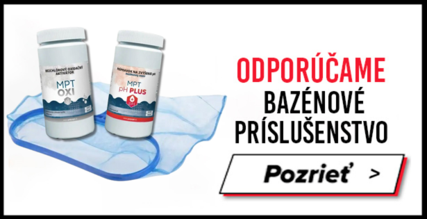 banner s ponukou bazénového príslušenstva