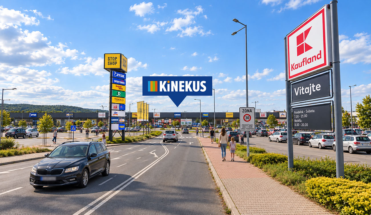 Retail park STOP SHOP v Prešove, kde nájdete novú predajňu Kinekus