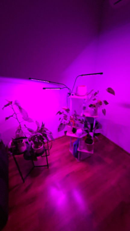 Lampa LED na podporu rastu rastlín, 3-ramenná, na klipsu