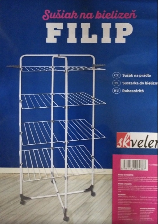 Sušiak na prádlo FILIP, oceľový, SKVELER, 35m