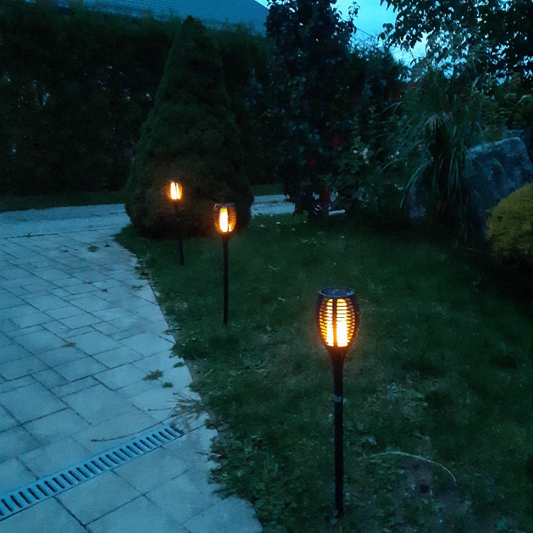 Pochodeň solárna, EXTOL LIGHT, 1W LED, efekt "plameň"